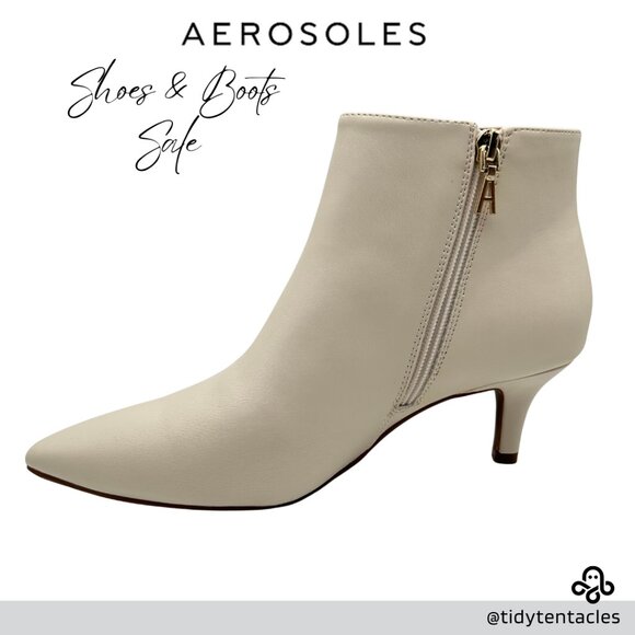 NEW Edith Ankle Boots - Booties Women's Size 8 in Eggnog/Ivory - Picture 2 of 6